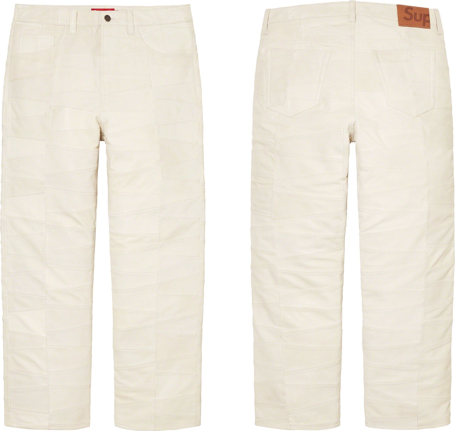 Patchwork Leather 5-Pocket Jean view 11